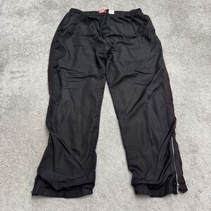 Vintage 90s Simply For Sports Nylon Track Pants Mens XL Black Mesh Lined Active